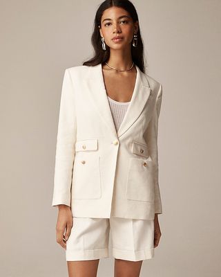 Vivienne Blazer in Stretch Linen Blend