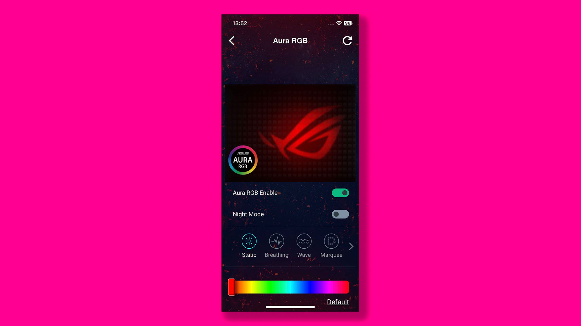 A screenshot of the Asus ROG Rapture GT-BE98's mobile app interface
