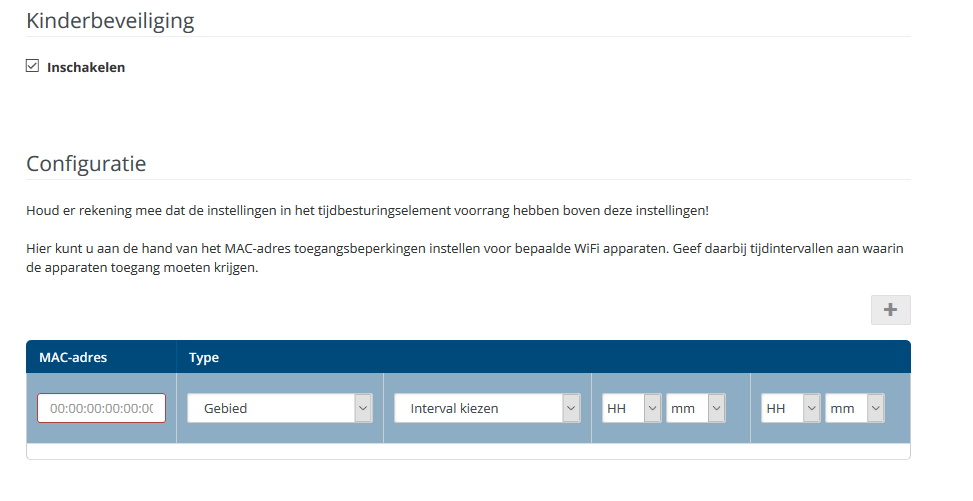 Voor de kinderbeveiliging heb je het MAC-adres van de toestellen in kwestie nodig.