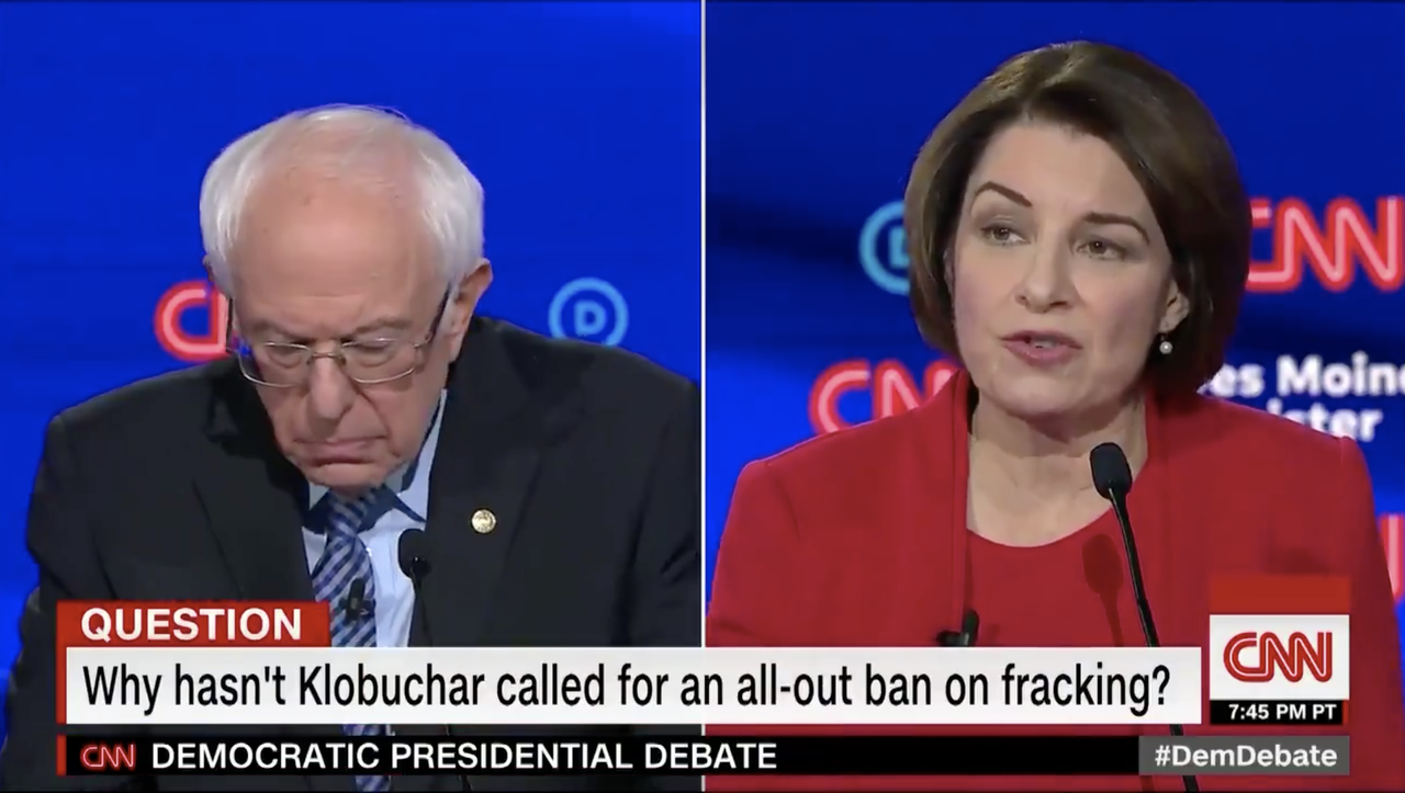 Bernie Sanders and Amy Klobuchar.