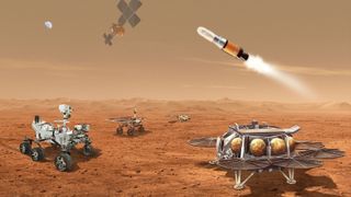 The Mars sample return campaign features a menagerie of machines to collect, transfer and then rocket back to Earth select pieces of the Red Planet for laboratory study.