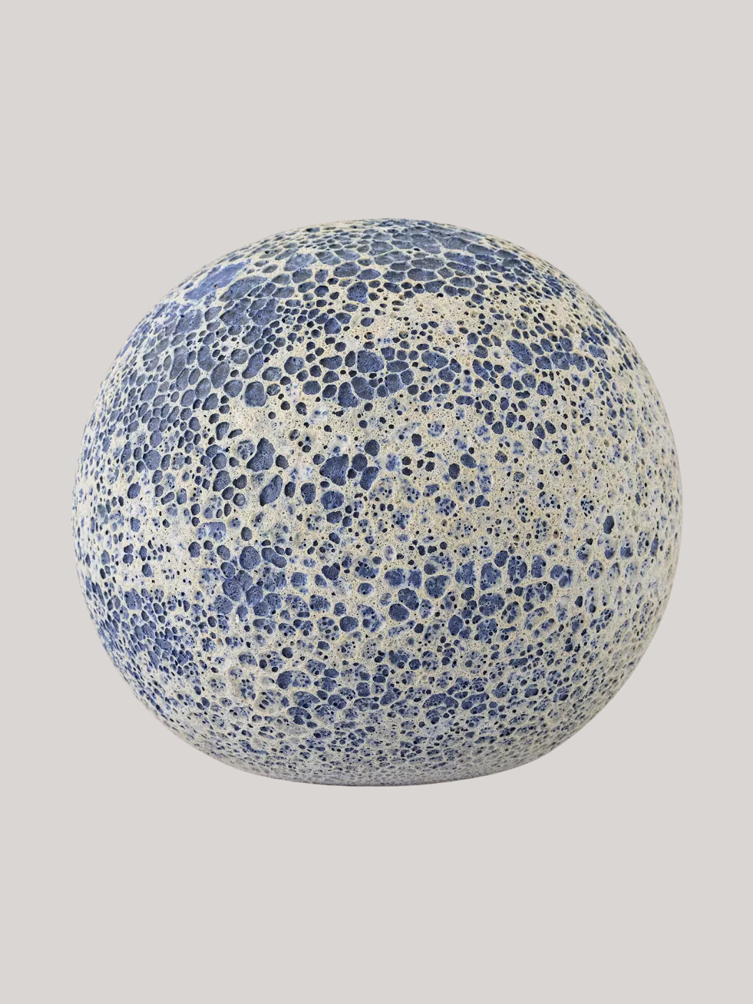 Textured round blue garden decor from Anthropologie