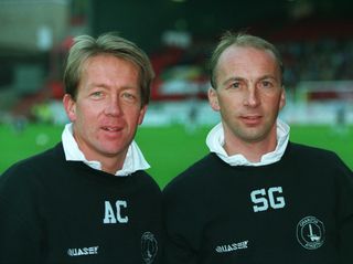 Charlton Athletic player-managers Alan Curbishley and Steve Gritt, December 1994