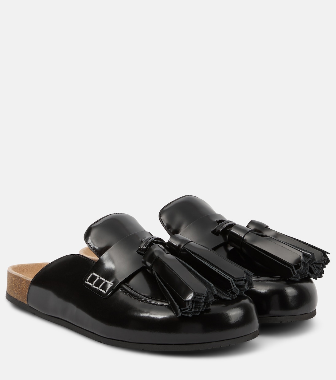 Tasseled Leather Mules