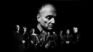 Image of David Chase looking down on his characters from the Sopranos