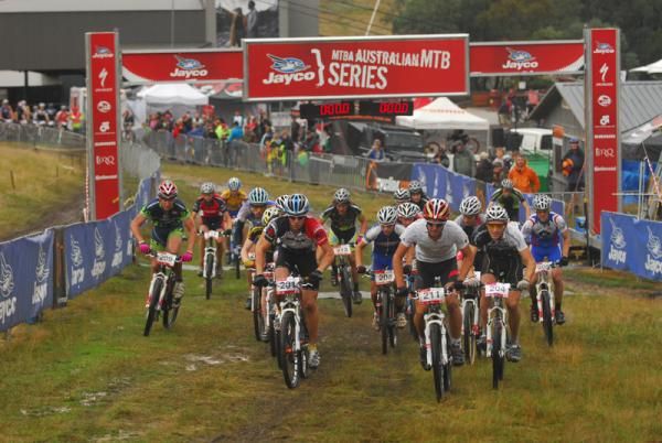 The U19 field headed off in better conditions than earlier races