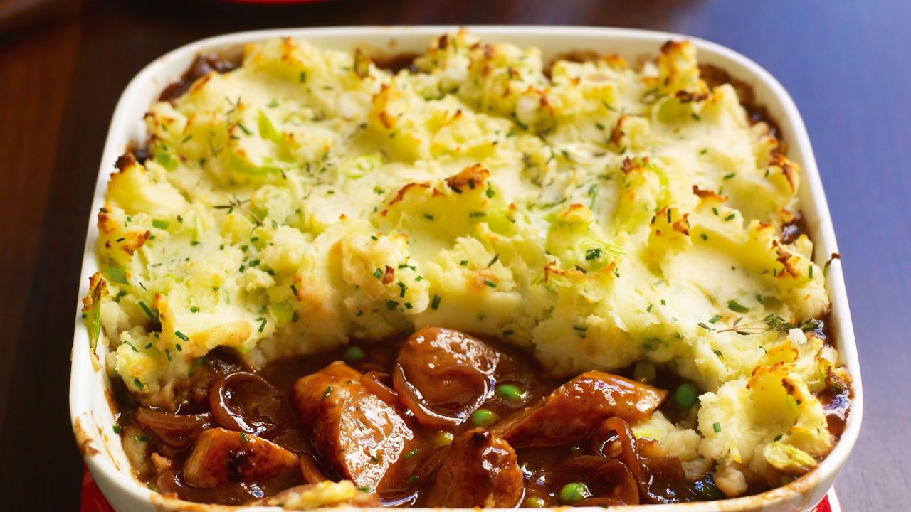 Sausage mash bake