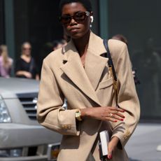 fashion girl in blazer