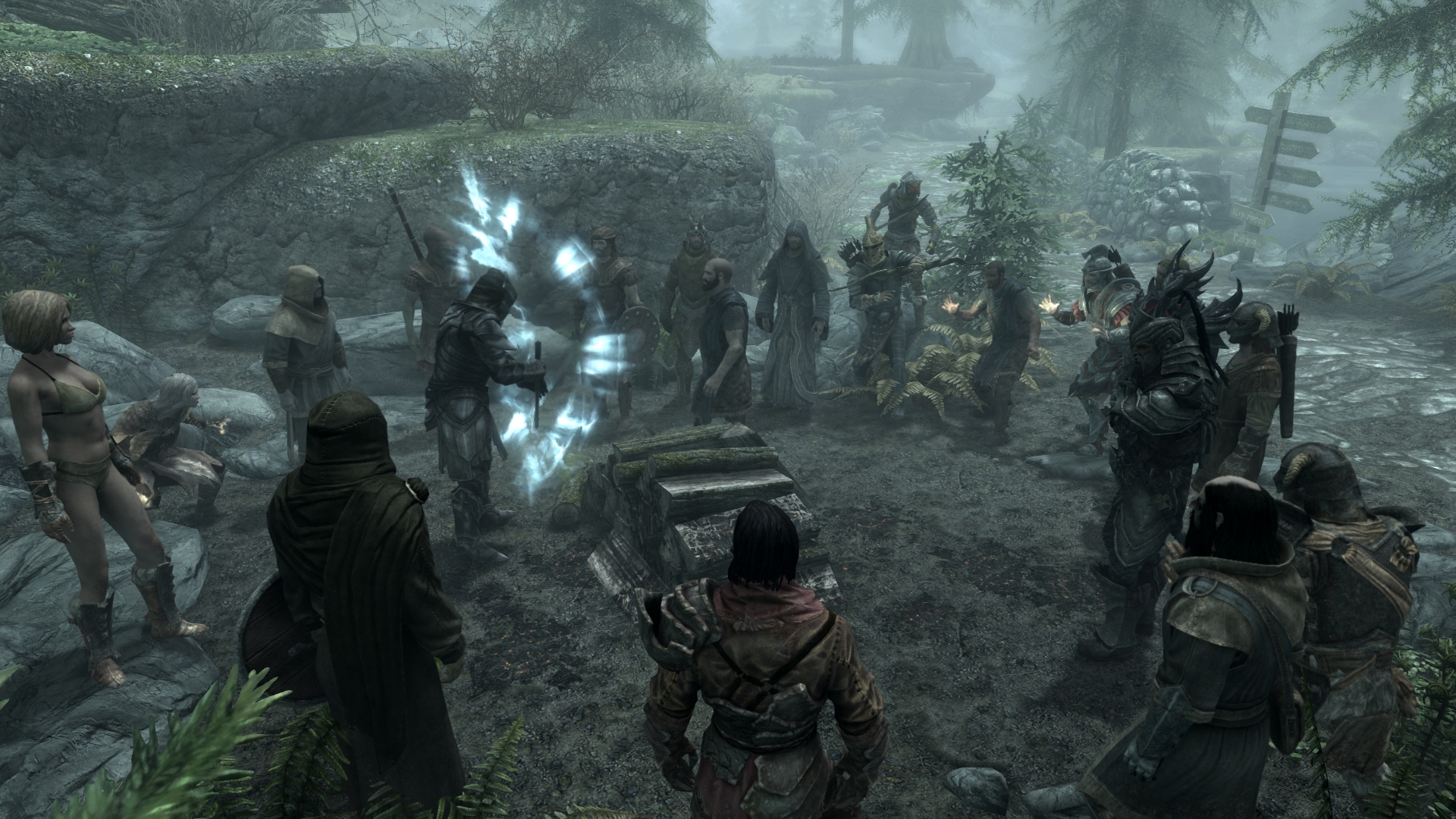 Uma captura de tela de Skyrim Together Reborn.