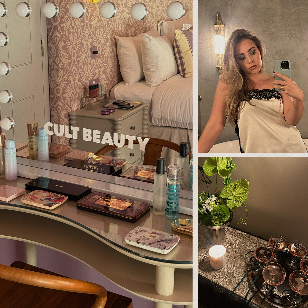 Shannon Lawlor at WWW Festive House trying Cult Beauty Products