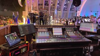 The monitor mix position for Ricky Martin’s recent shows on July 22nd and 23rd at the Hollywood Bowl with the LA Phil.