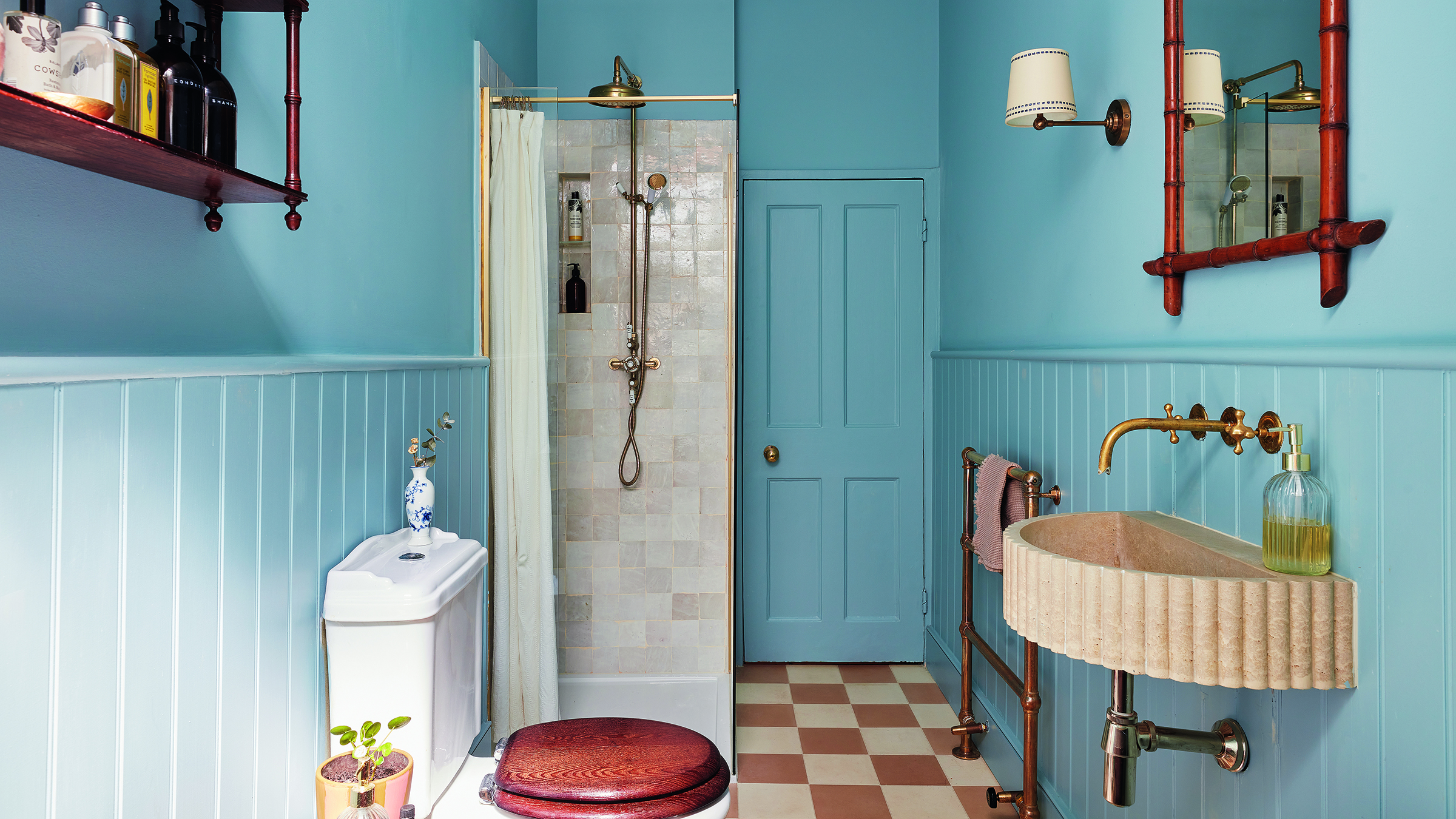 Blue bathroom