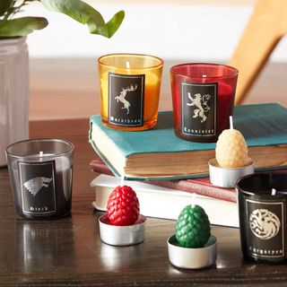 game of thrones candle gift set and dragon egg tealights primark