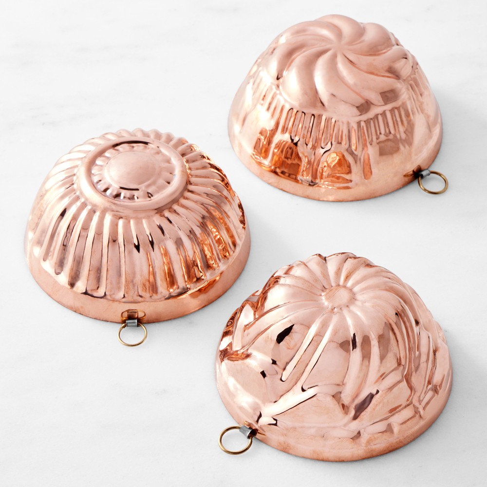 Williams-Sonoma, Ruffoni Round Copper Molds, Set of 3