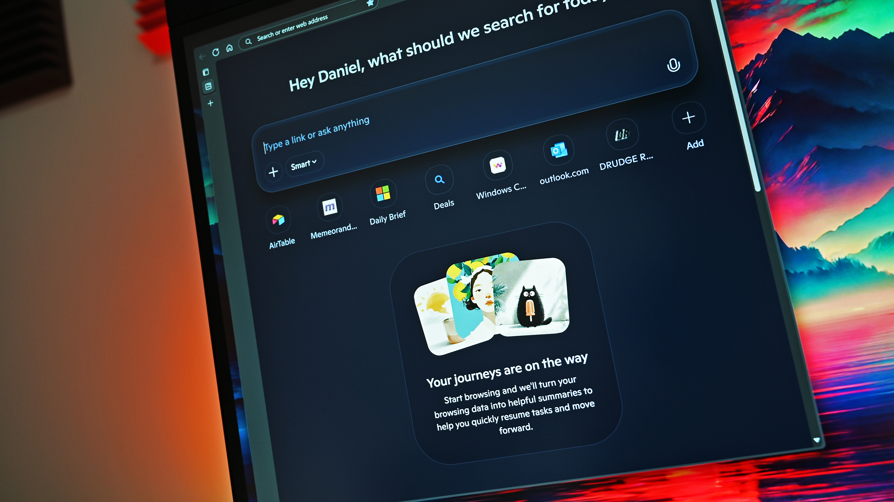 Photos of the new Microsoft Copilot and features for the Microsoft Edge Browser announced on October 23, 2025.