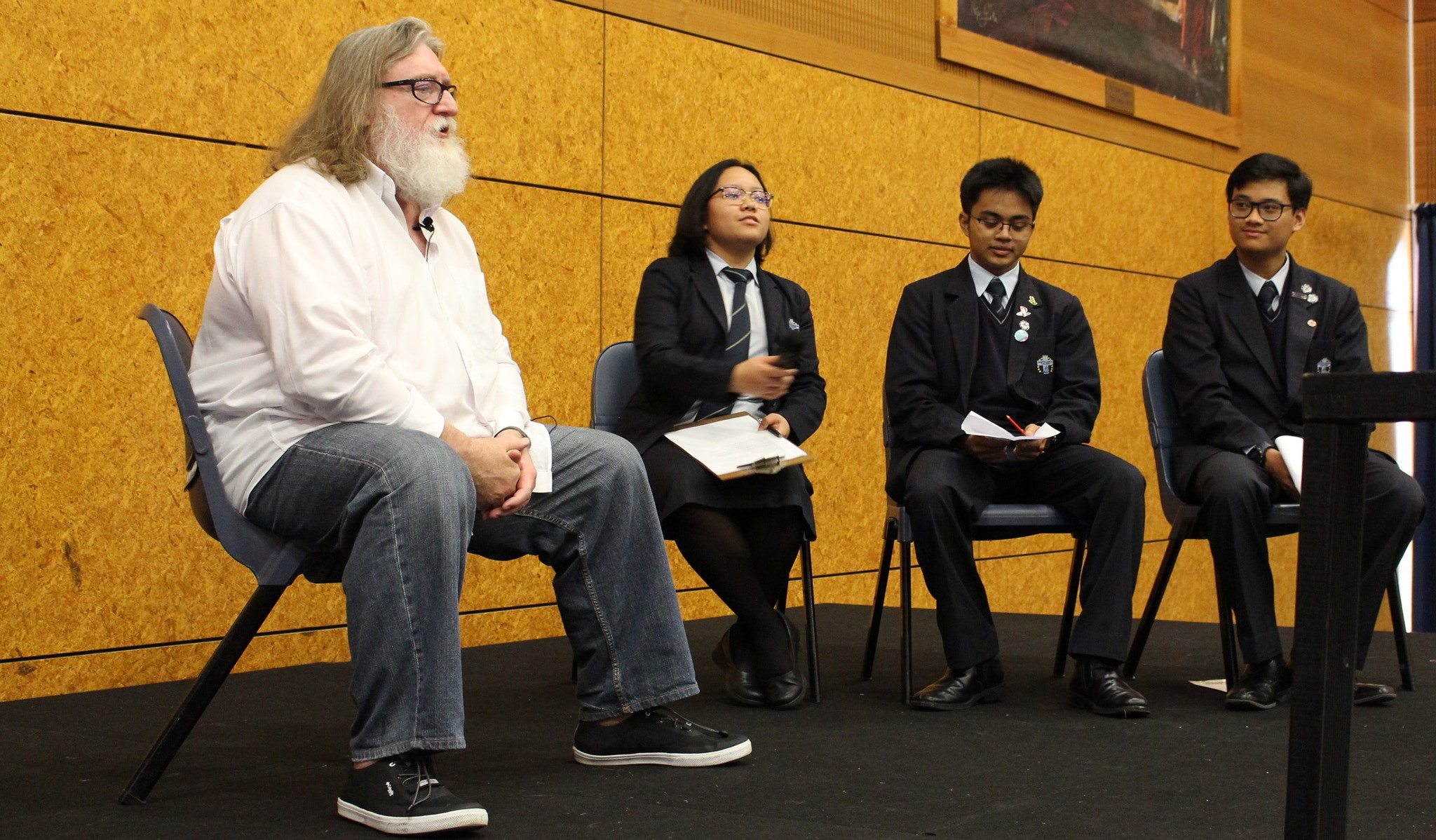 Gabe Newell, Gabe Newell arrives at the British Academy Gam…