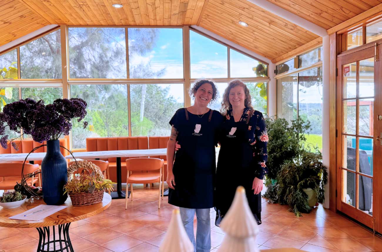 Welcoming visitors at the new Aphelion Cellar Door