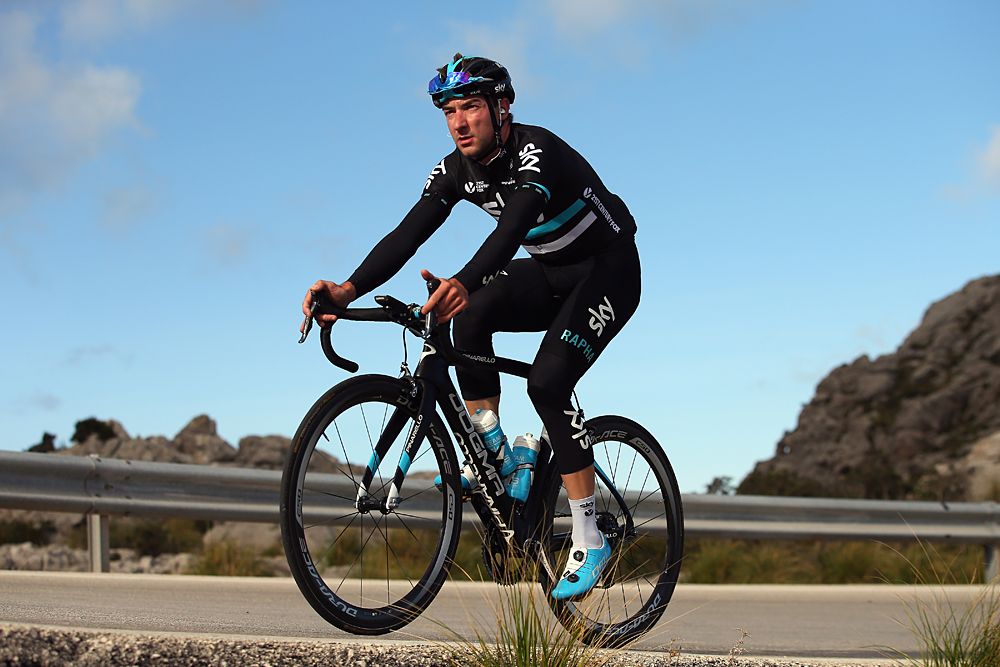 Elia Viviani (Team Sky) at the camp in Mallorca