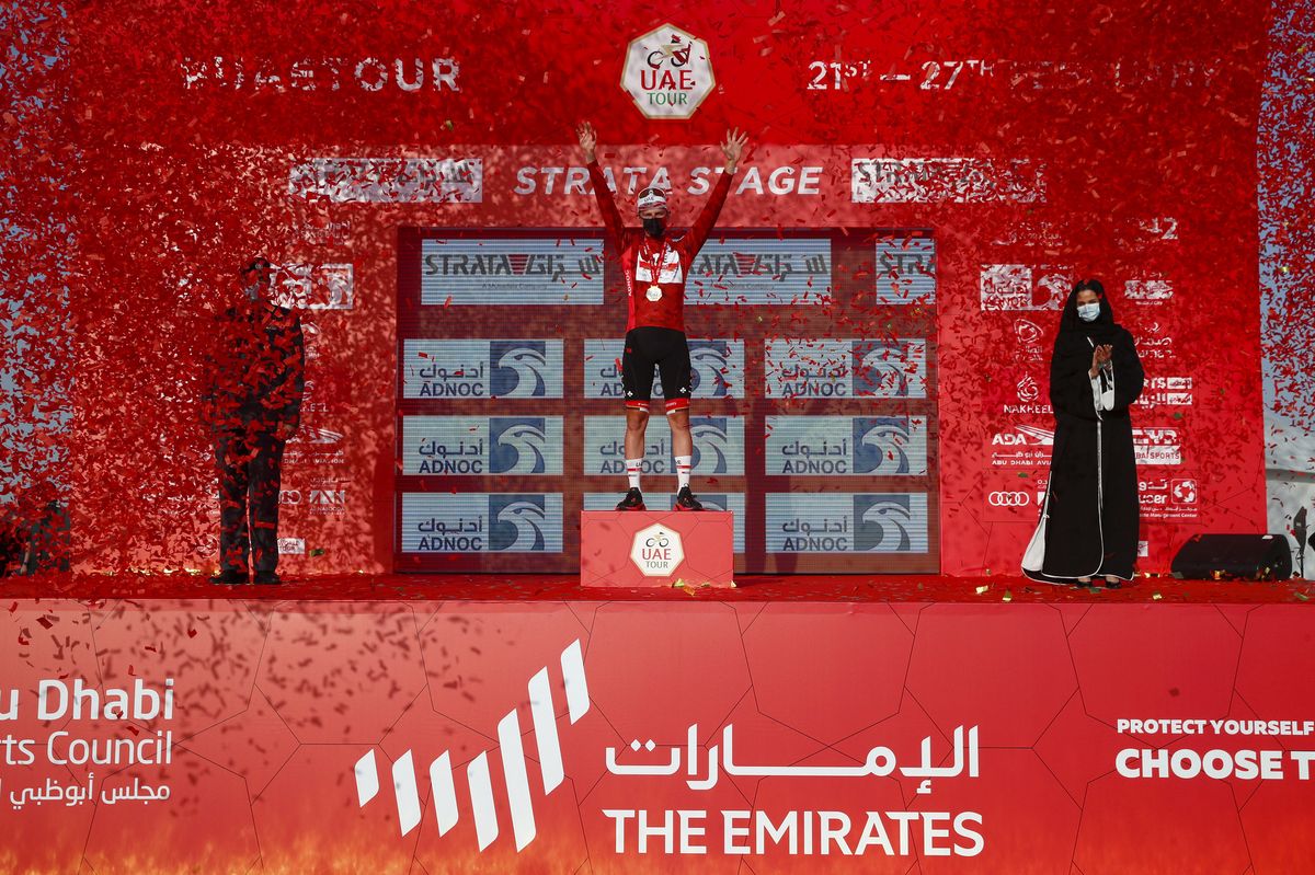 Tadej Pogacar (UAE Team Emirates) wins stage 3 of the UAE Tour