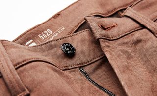 Waistband area of Brown jeans