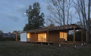 The architects used the building as a test – to create a well-designed, pre-fabricated, low cost home t