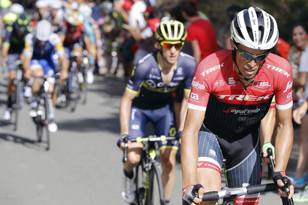 Alberto Contador (Trek-Segafredo) hit out from the front on stage 8 of the Vuelta