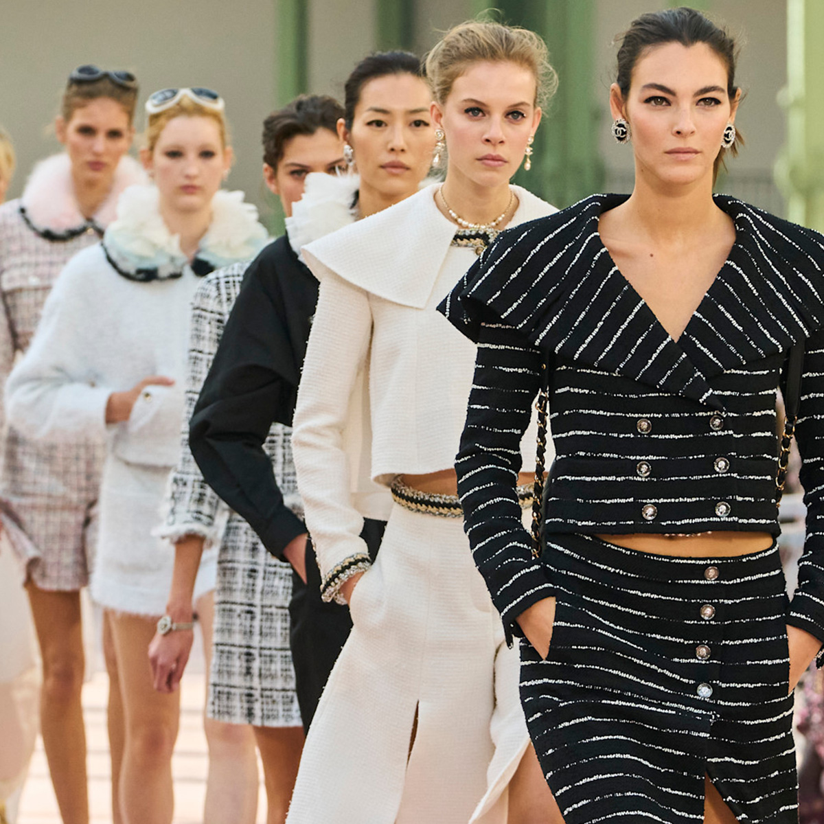 Tweed, Chiffon, and Riley Keough on a Swing in the Grand Palais: This Is S/S 25 Chanel