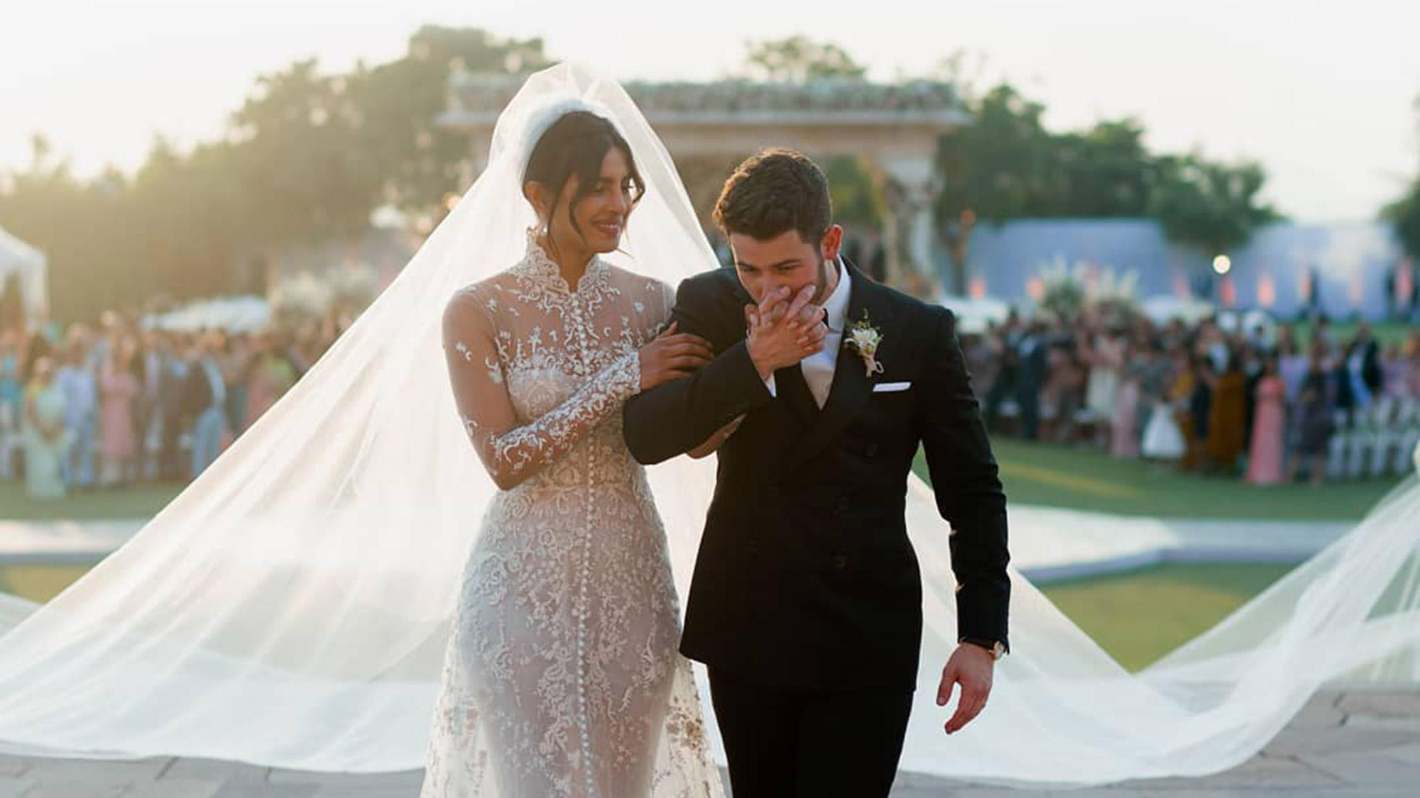 Priyanka Chopra Wedding Dress With 11632 Swarovski Crystals