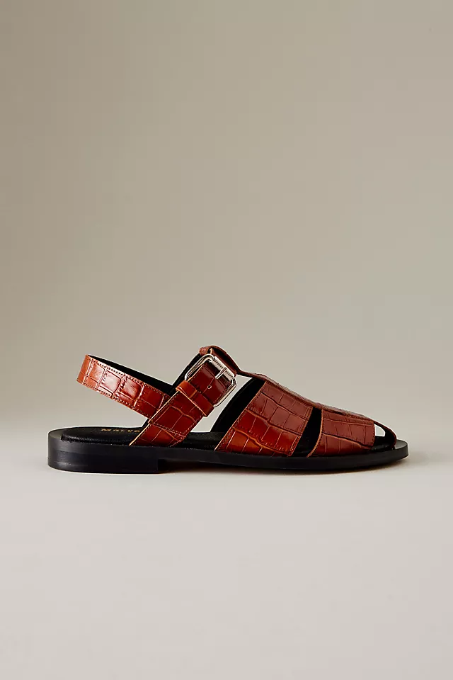 Maeve Wide-Banded Leather Fisherman Sandals