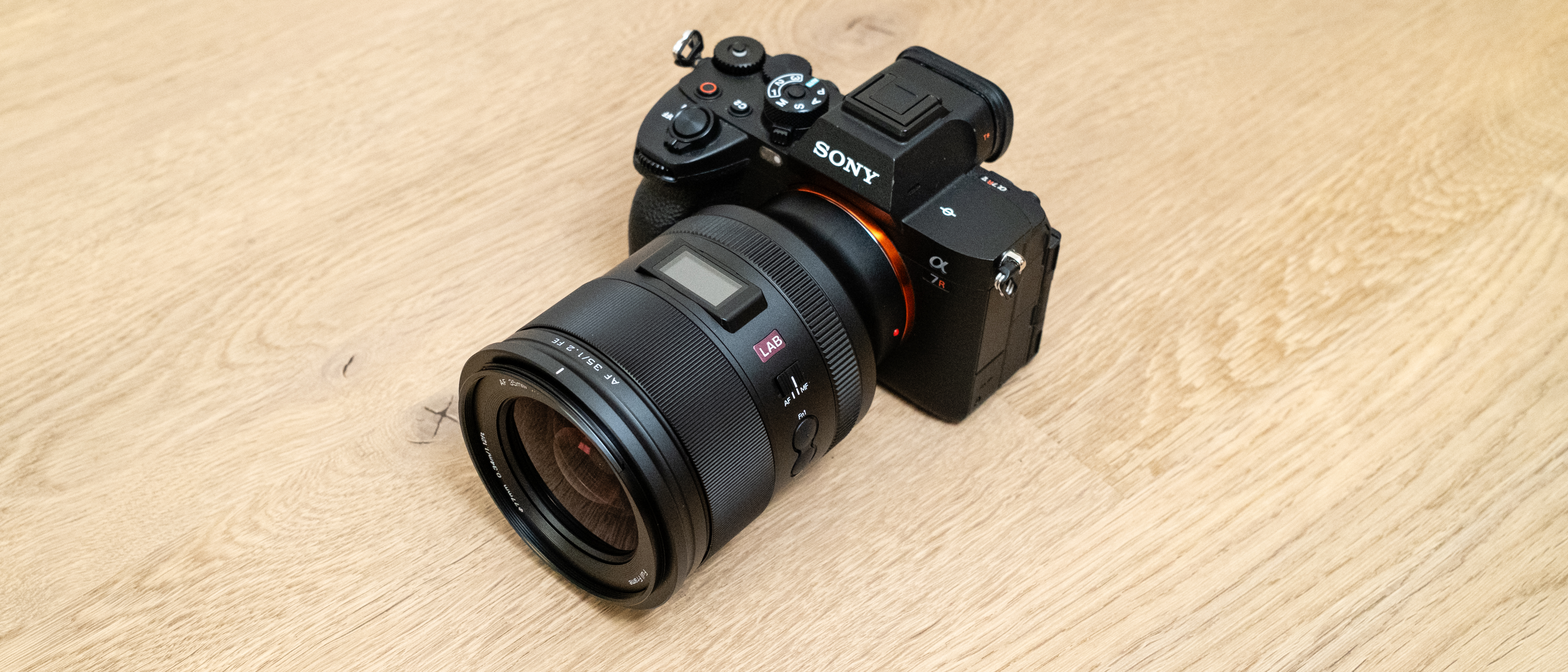 Viltrox AF 35mm f/1.2 LAB FE attached to a Sony A7R V