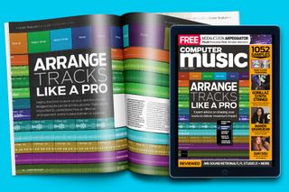 Image of open pages of Computer Music magazine