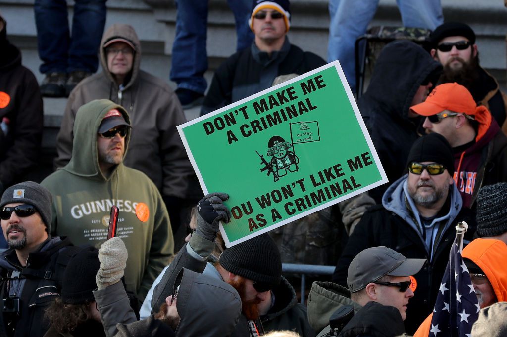 Pro-gun protesters.