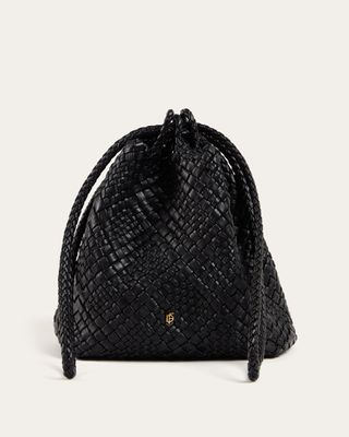 Dante Bucket Bag, Black Weave