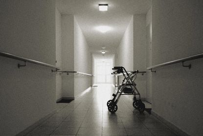A nursing home corridor.