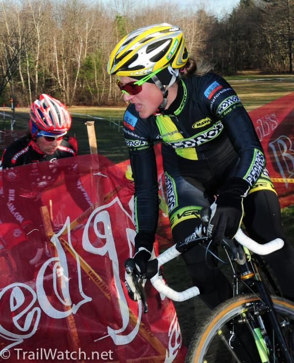Rebecca Wellons (Pedros) riding some tight turns