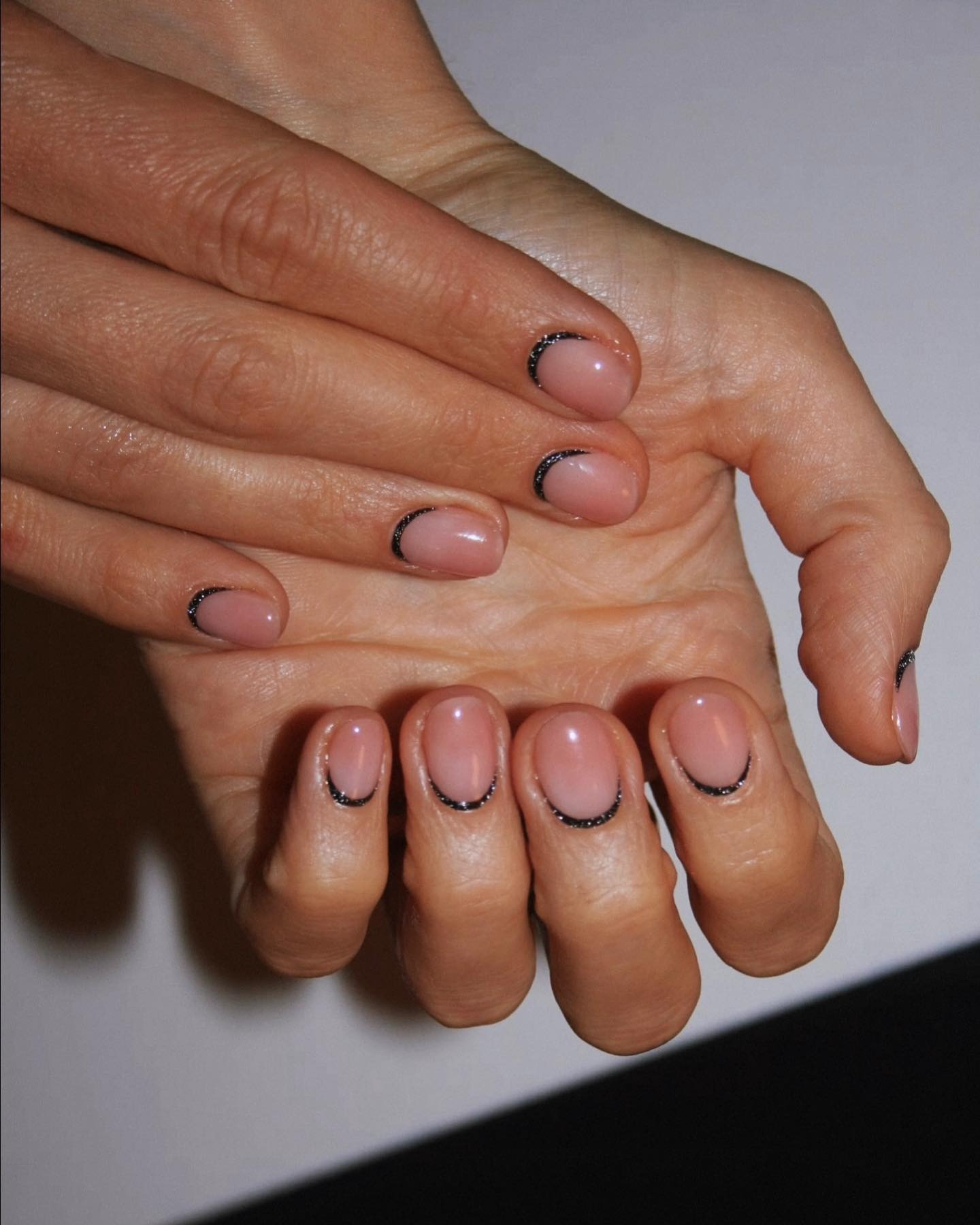 Reverse French simple nail design