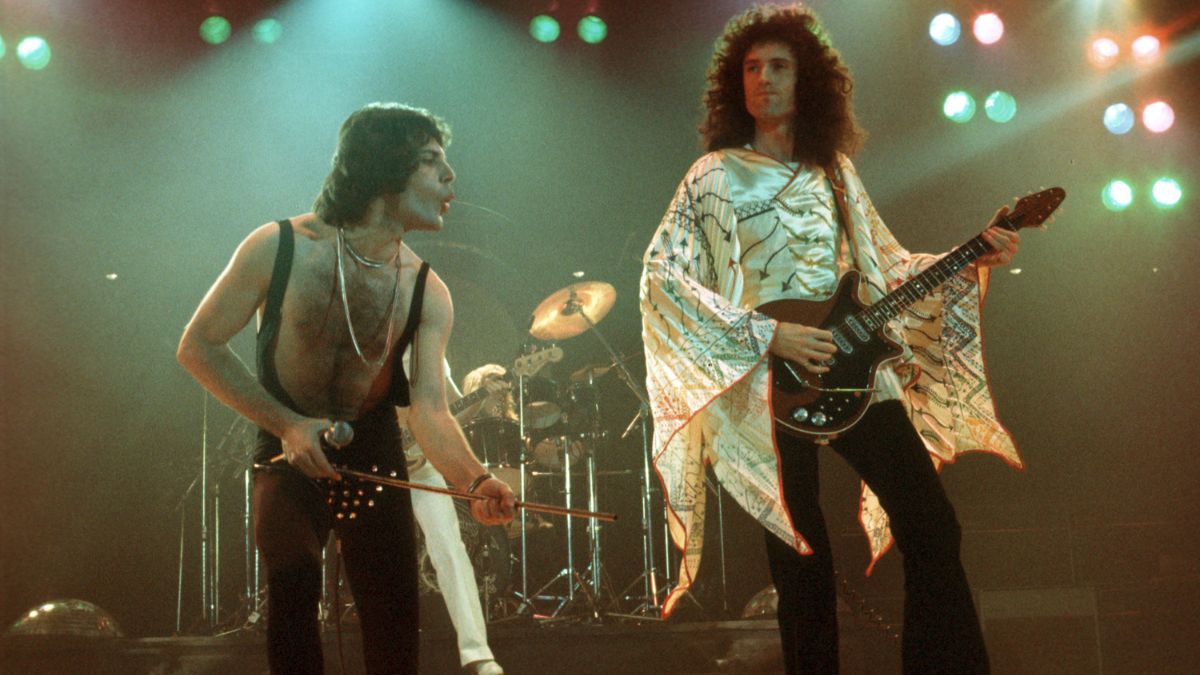 Brian May and Freddie Mercury