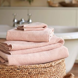 The Secret Linen Store pink towels