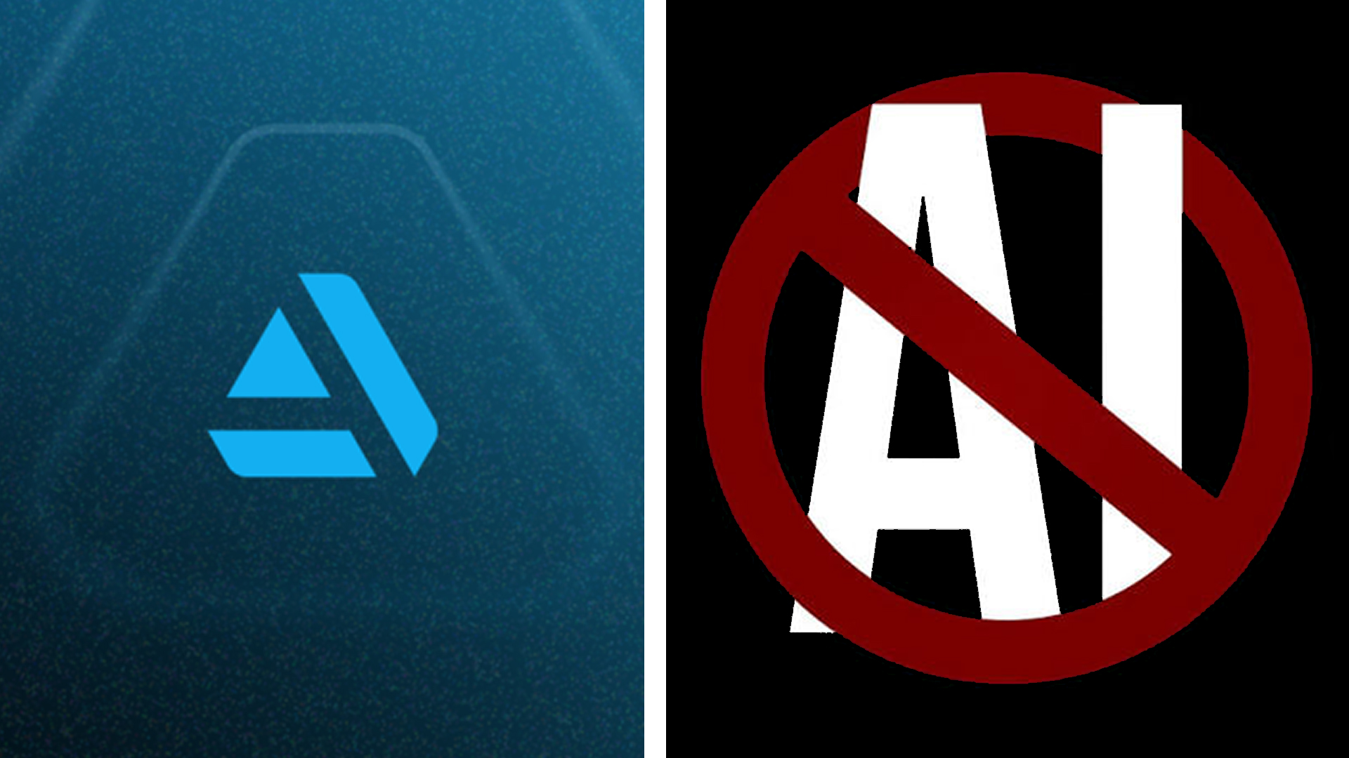 ArtStation logo and ArtStation No AI logo