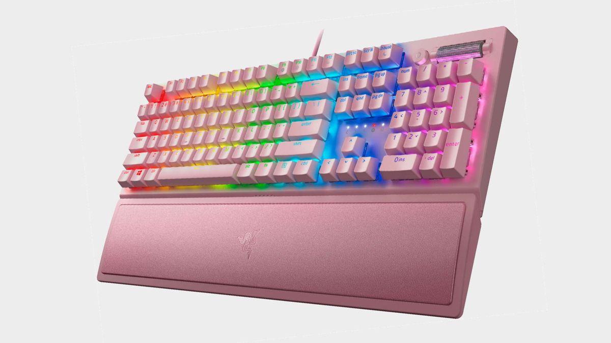 Razer's Blackwidow V3 gaming keyboard now comes in Quartz Pink 
