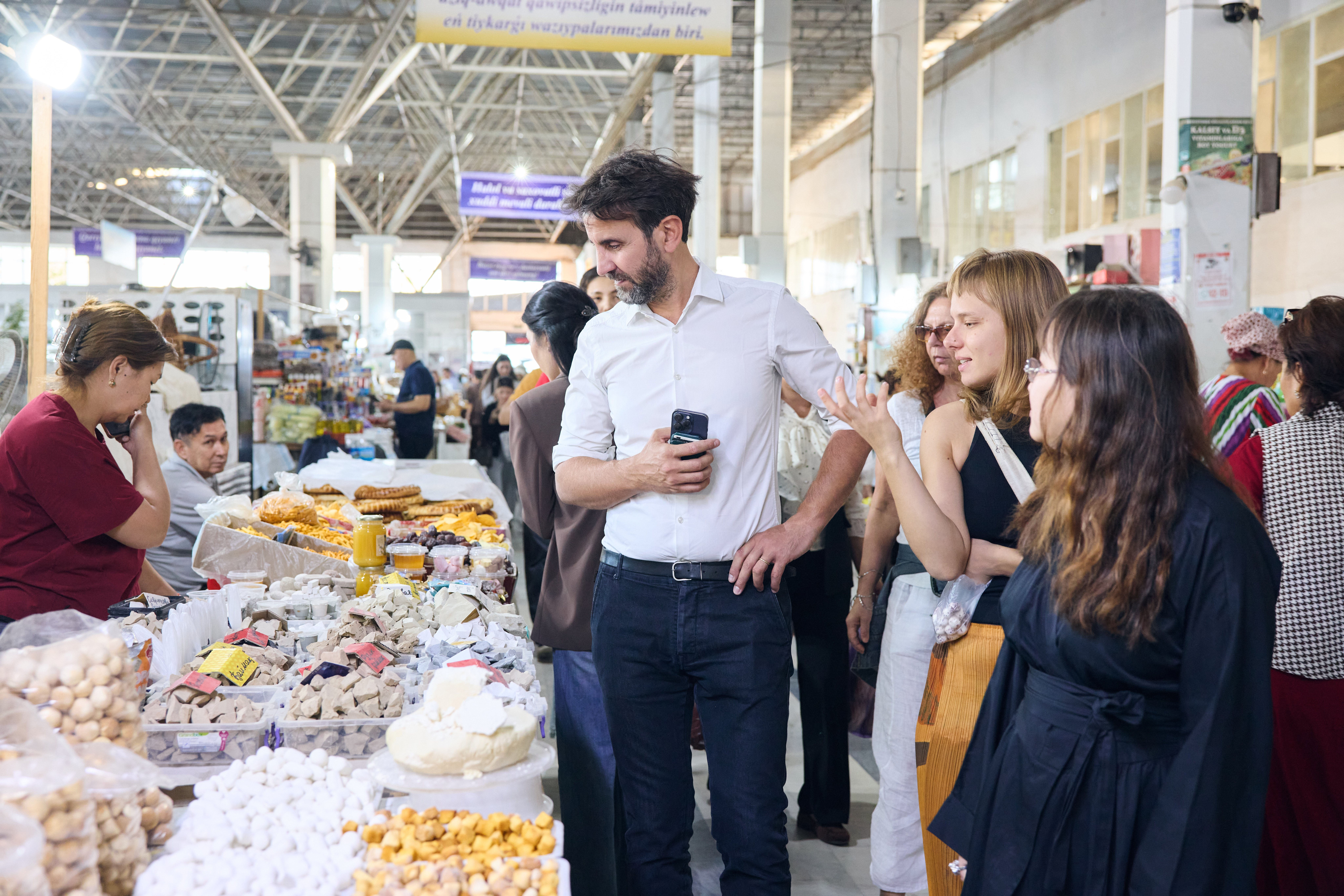 Joseph Grima in a market