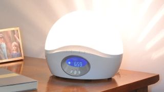 Lumie Bodyclock Active 250 on a bedside table