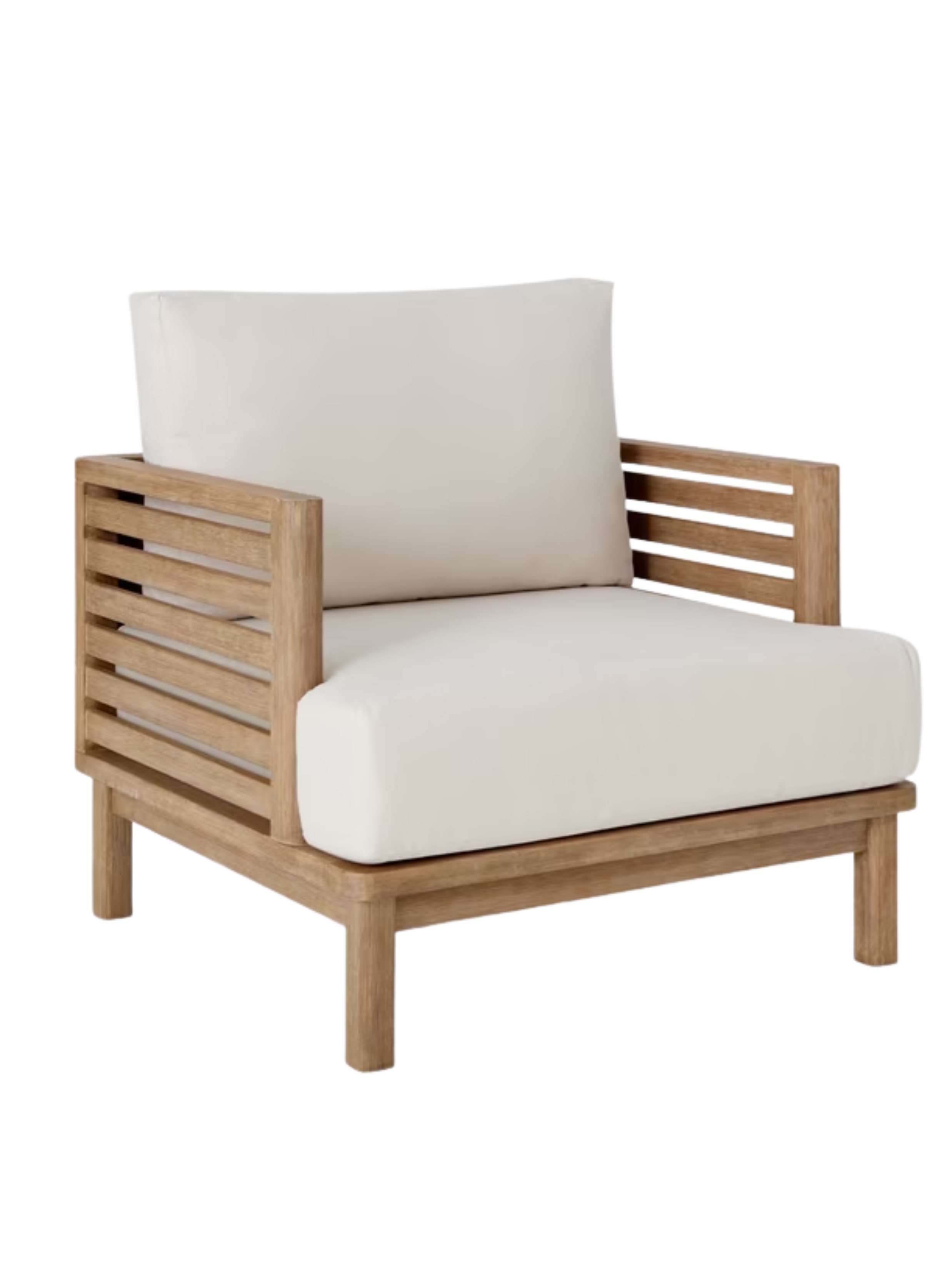 John Lewis, Coast Eucalyptus Wood Garden Lounge Chair, Brushed Wood