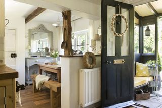 door into kitchen in 18th century cottage