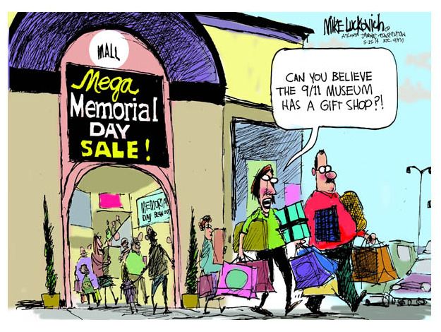 Editorial cartoon Memorial Day 9/11