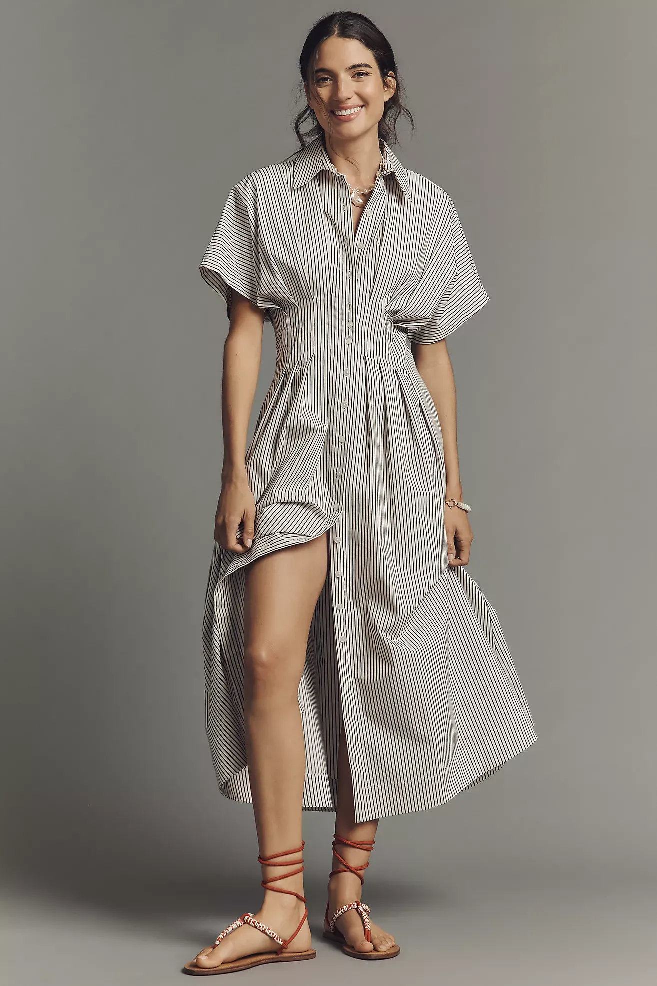 Anthropologie, The Tobie Shirt Dress by Exquise
