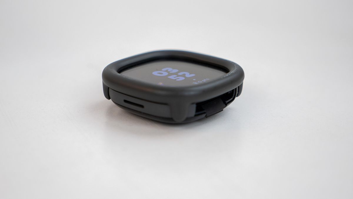 A close look at the Fitbit Ace LTE hardware with its bumper case