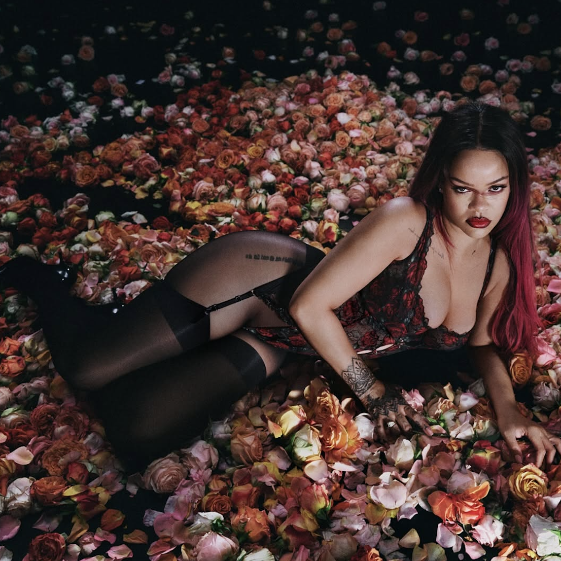 rihanna wears lingerie in Savage x Fenty 2025 valentine&#039;s day campaign 