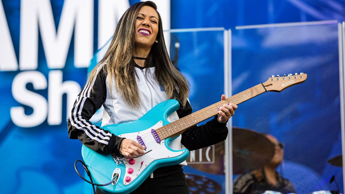 Lari Basilio performs on stage at The NAMM Show 2020 - Day 1 at Anaheim Convention Center on January 16, 2020 in Anaheim, California