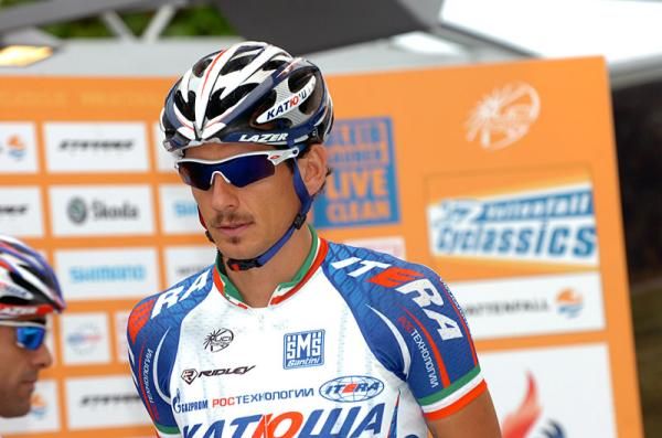 2005 Vattenfall Cyclassics winner Filippo Pozzato is once again sporting a 'stache.